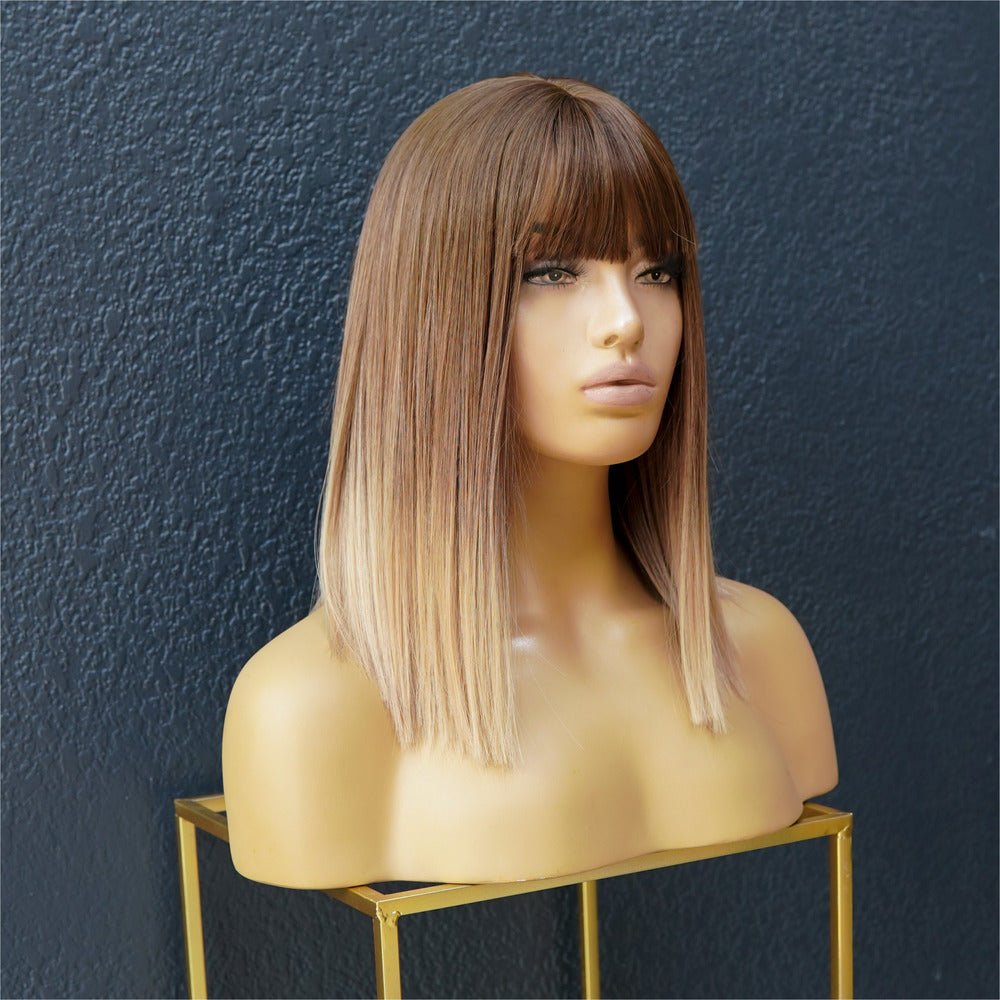 TALLULAH Light Brown Ombre Fringe Wig - Milk & Honey