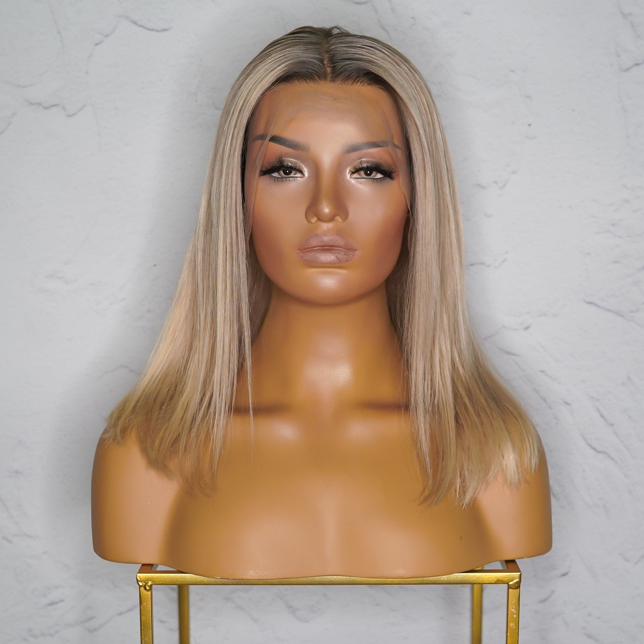 TAMMY Human Hair Lace Front Wig - Milk & Honey