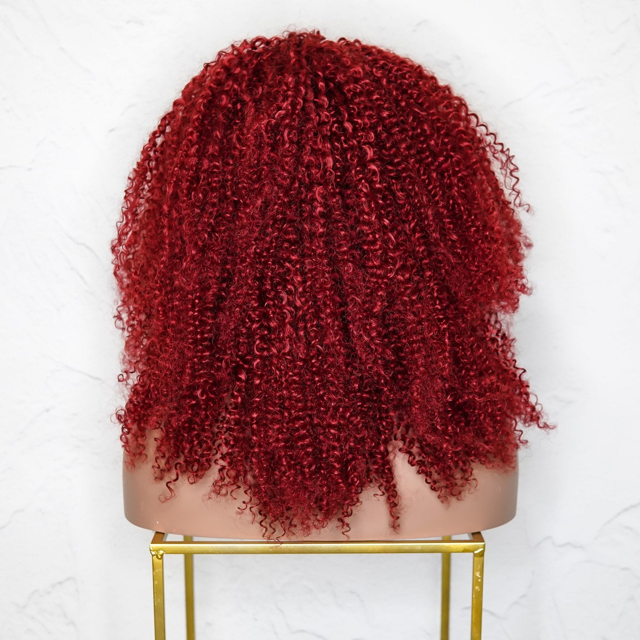 TYRA Burgundy Afro Curl Wig - Milk & Honey