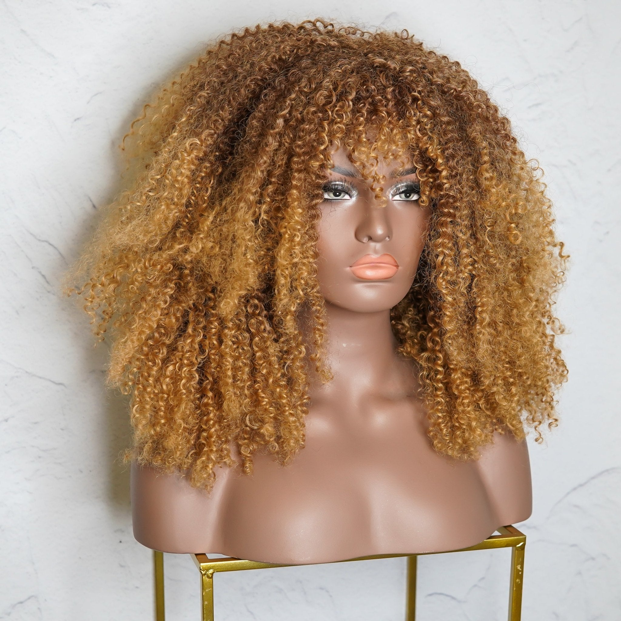 TYRA Caramel Afro Curl Wig - Milk & Honey