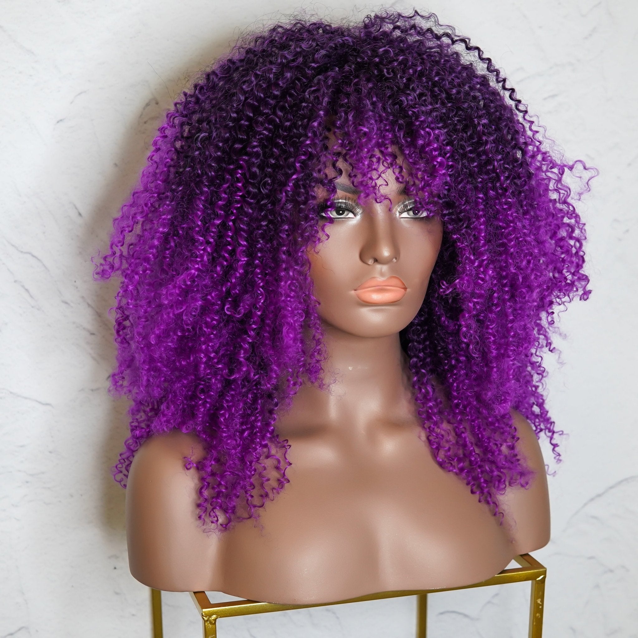 TYRA Purple Afro Curl Wig - Milk & Honey