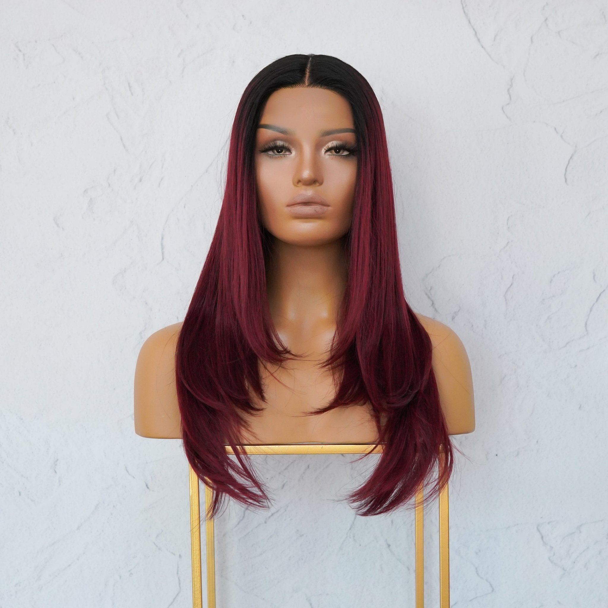 VANESSA Burgundy Lace Front Wig - Milk & Honey