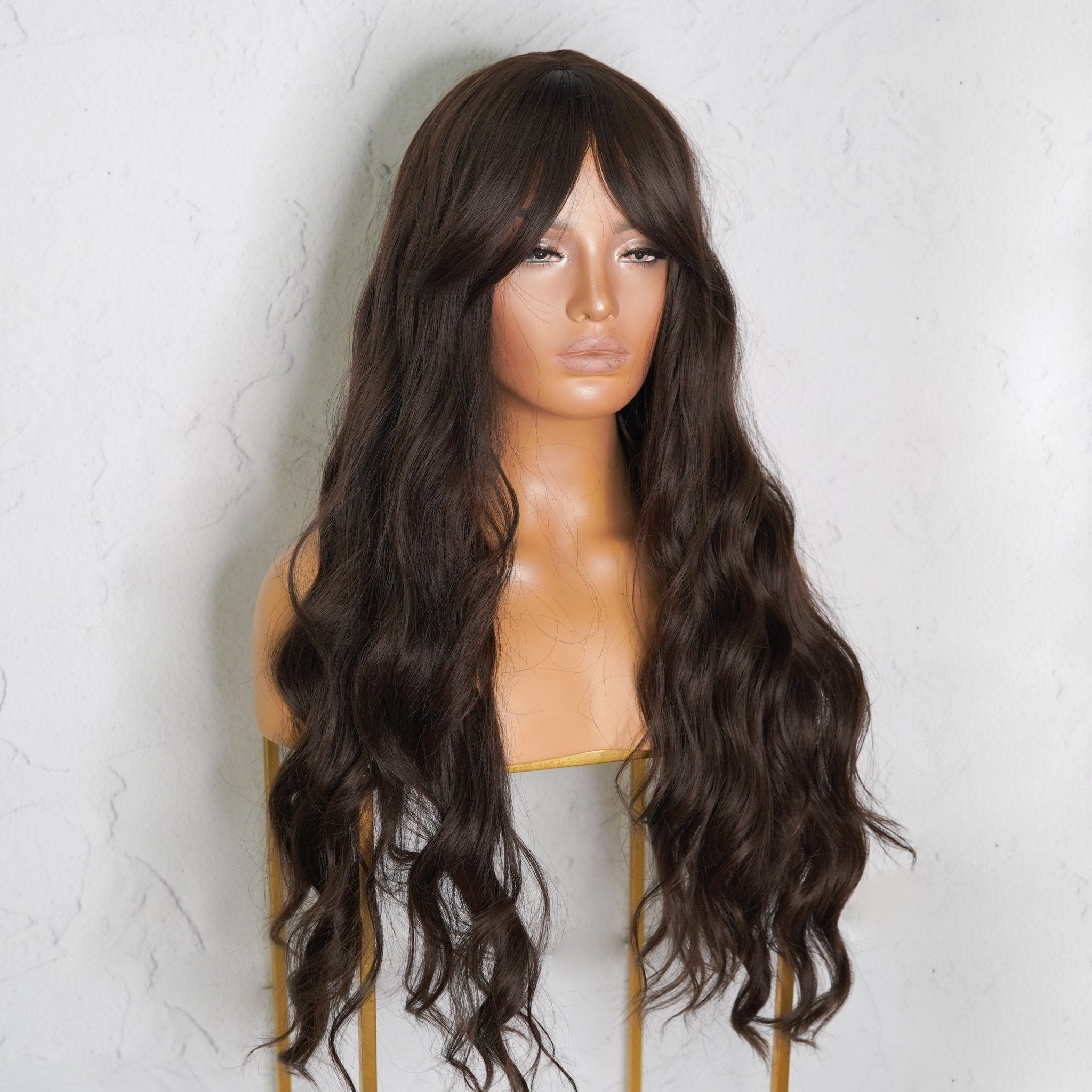 YASMIN Dark Brown Fringe Wig - Milk & Honey