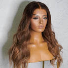 YOLANDA Ombre Human Hair Lace Front Wig - Milk & Honey